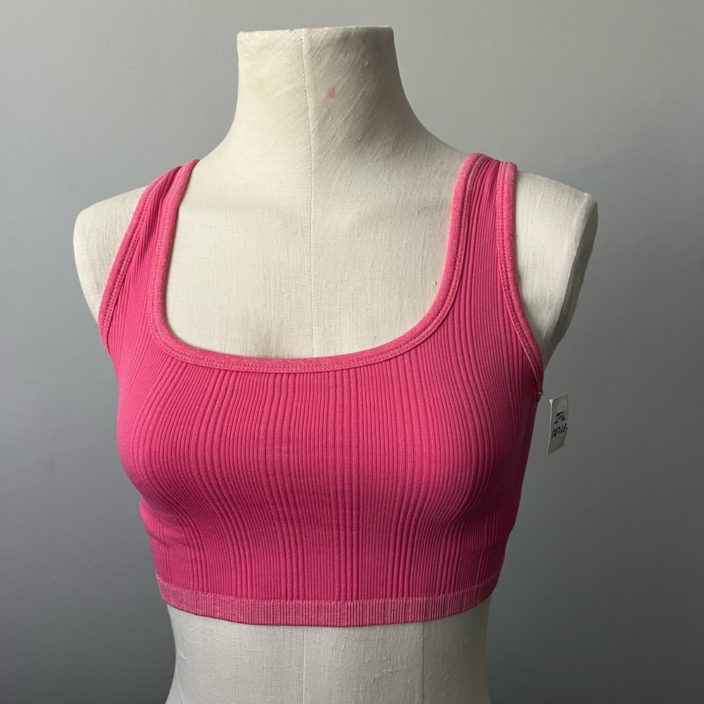 Aerie Pink Ribbed Women's Crop Top/Bra